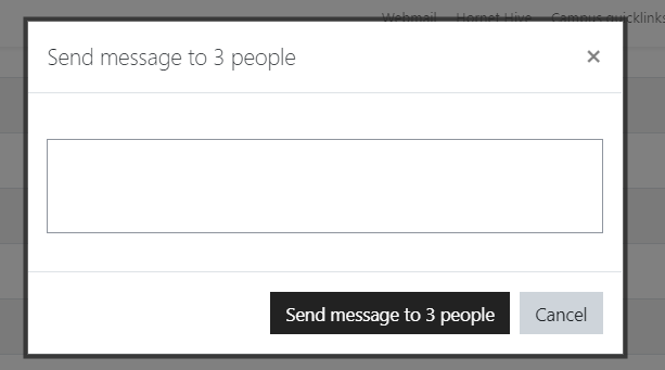 A text entry window pops up with a place to type the message.  Hit "Send"